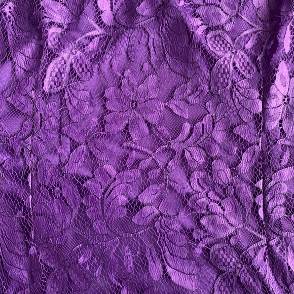 Pierre Balmain Purple Lace One Shoulder Dress - Picture 8 of 15